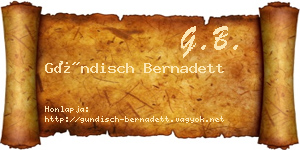 Gündisch Bernadett névjegykártya